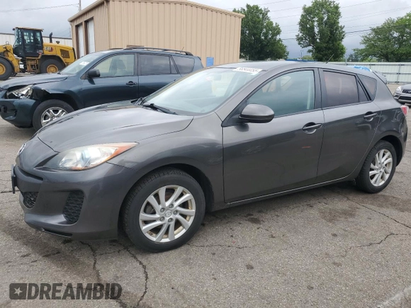 2012 Mazda 3 i Touring with VIN JM1BL1L79C1552450, listed as a Copart auction lot 56544455 with 107,737 mi miles and Salvage title. Bid and sale history available at DreamBid. Image 1.