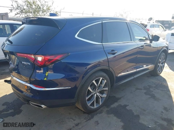 2022 Acura MDX w/Technology Package with VIN 5J8YD9H44NL007981, listed as a IAAI auction lot 41623848 with 31,162 mi miles. Bid and sale history available at carsss.com. Image 4.