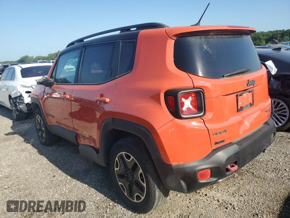 2016 Jeep Renegade Trailhawk with VIN ZACCJBCT5GPD16946, listed as a Copart auction lot 58856285 with Not provided miles and Salvage title. Bid and sale history available at DreamBid. Image 2.