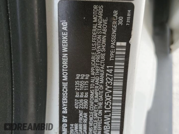 2015 BMW X1 xDrive28i z VIN WBAVL1C5XFVY32741, wystawiony jako Copart lot #70323344 z przebiegiem Nie podano mil oraz Szkoda całkowita • Salvage title. Historia ofert i sprzedaży dostępna na DreamBid. Obrazek 12.