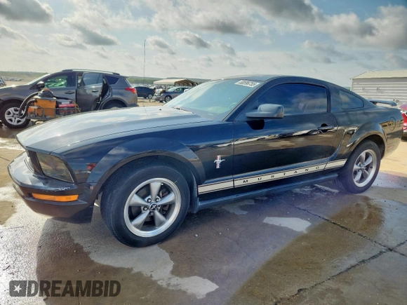 2006 Ford Mustang Standard with VIN 1ZVFT80NX65256683, listed as a Copart auction lot 58596755 with 276,268 mi miles and Salvage title. Bid and sale history available at DreamBid. Image 1.