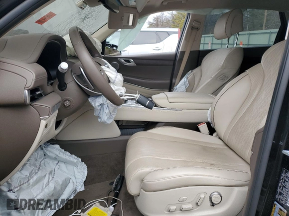 2024 Genesis GV80 with VIN KMUHBDSB6RU161748, listed as a Copart auction lot 46913355 with Not Provided miles and Salvage Title. Bid and sale history available at DreamBid. Image 7.