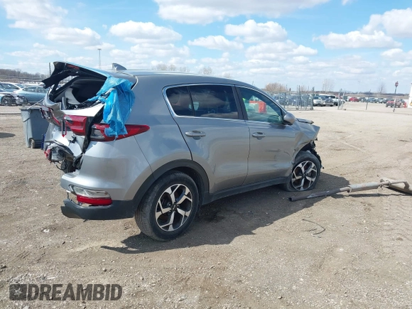2021 Kia Sportage LX with VIN KNDPM3AC5M7894507, listed as a IAAI auction lot 41885913 with 92,035 mi miles. Bid and sale history available at carsss.com. Image 4.