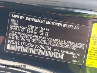 2015 BMW 2 Series M235i with VIN WBA1J7C5XFV289284, listed as a IAAI auction lot 42626668 with 179,944 mi miles and . Bid and sale history available at DreamBid. Image 9.