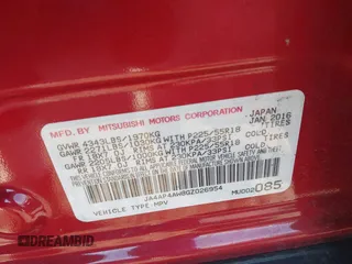 2016 Mitsubishi Outlander Sport 2.4 SEL with VIN JA4AP4AW8GZ026954, listed as a IAAI auction lot 41664158 with 103,103 mi miles. Bid and sale history available at carsss.com. Image 9.