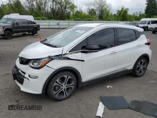 2017 Chevrolet Bolt EV Premier with VIN 1G1FX6S05H4181857, listed as a Copart auction lot 57250085 with 133,933 mi miles and Salvage title. Bid and sale history available at DreamBid. Image 1.