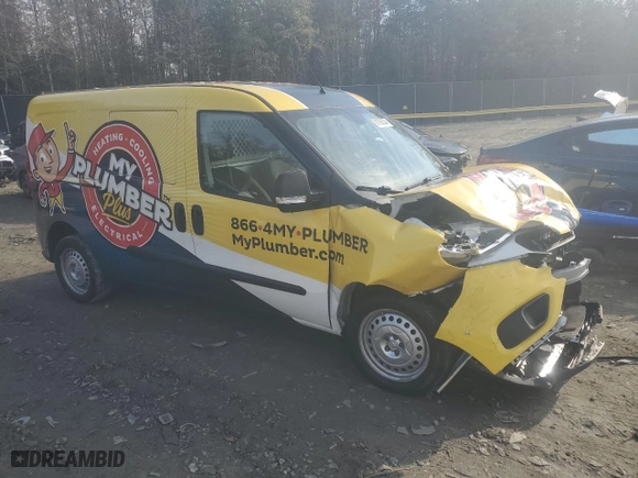 2022 Ram ProMaster City Cargo Van Tradesman with VIN ZFBHRFAB4N6W60254, listed as a Copart auction lot 81068534 with 42,844 mi miles and Salvage Title. Bid and sale history available at carsss.com. Image 4.