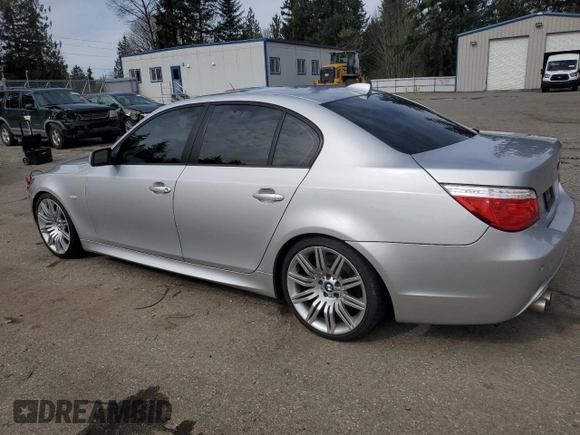 2008 BMW 5 Series 550i with VIN WBANW53558CT52250, listed as a Copart auction lot 48826795 with 166,074 mi miles and Clean Title. Bid and sale history available at carsss.com. Image 2.