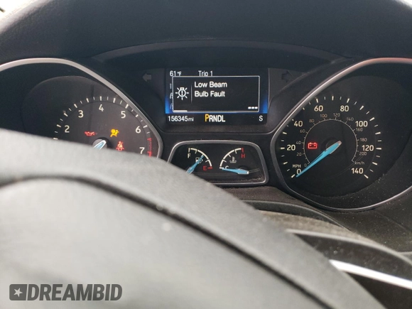 2017 Ford Focus SE with VIN 1FADP3F21HL267350, listed as a Copart auction lot 52897605 with 156,345 mi miles and Salvage title. Bid and sale history available at DreamBid. Image 9.
