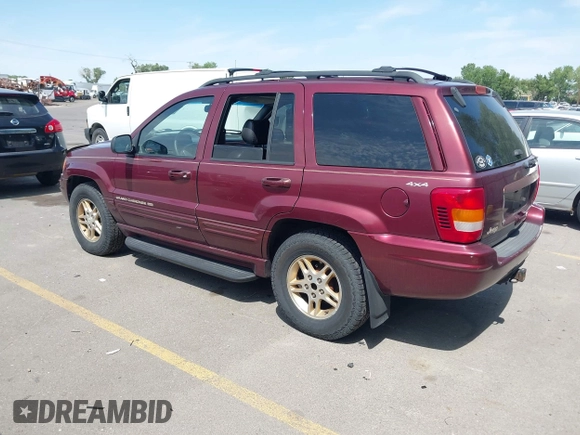 1999 Jeep Grand Cherokee Limited with VIN 1J4GW68S9XC653855, listed as a IAAI auction lot 42433370 with 275,724 mi miles and . Bid and sale history available at DreamBid. Image 3.