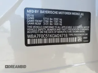 2019 BMW 7 Series 750i с VIN WBA7F0C51KGM24718, выставлен на аукционе Copart как лот 86527984 с пробегом 2 900 миль миль и Списание • Salvage title. История ставок и продаж доступна на DreamBid. Изображение 13.