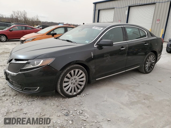2015 Lincoln MKS with VIN 1LNHL9DK1FG600791, listed as a Copart auction lot 49575395 with 80,391 mi miles and Salvage Title. Bid and sale history available at carsss.com. Image 1.