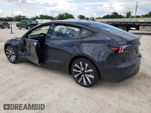 2025 Tesla Model 3 Long Range with VIN 5YJ3E1EA2SF995505, listed as a Copart auction lot 56682745 with 783 mi miles and Salvage title. Bid and sale history available at DreamBid. Image 2.