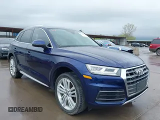 2018 Audi Q5 Premium Plus z VIN WA1BNAFY5J2104383, wystawiony jako IAAI lot #41939168 z przebiegiem 119 503 mil mil oraz . Historia ofert i sprzedaży dostępna na DreamBid. Obrazek 1.