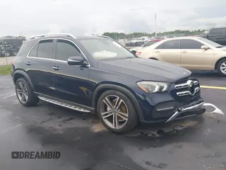 2021 Mercedes-Benz GLE 350 with VIN 4JGFB4JB3MA305550, listed as a IAAI auction lot 42404981 with 45,235 mi miles and . Bid and sale history available at DreamBid. Image 1.