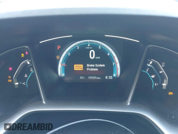 2017 Honda Civic Sedan EX-L with VIN 19XFC1F75HE022400, listed as a IAAI auction lot 41677489 with 157,237 mi miles. Bid and sale history available at carsss.com. Image 7.