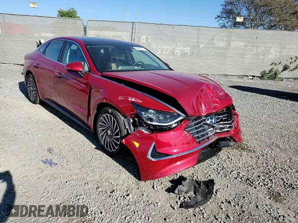 2020 Hyundai Sonata Hybrid Limited with VIN KMHL54JJ9LA015605, listed as a Copart auction lot 46945155 with 35,116 mi miles and Salvage Title. Bid and sale history available at carsss.com. Image 10.
