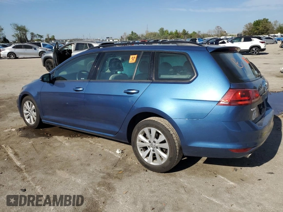 2017 Volkswagen Golf SportWagen S with VIN 3VW017AU2HM531567, listed as a Copart auction lot 47371705 with 107,178 mi miles and Salvage Title. Bid and sale history available at carsss.com. Image 2.