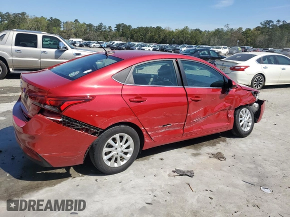 2022 Hyundai Accent SE with VIN 3KPC24A68NE180263, listed as a Copart auction lot 50977145 with 33,320 mi miles and Salvage Title. Bid and sale history available at DreamBid. Image 3.
