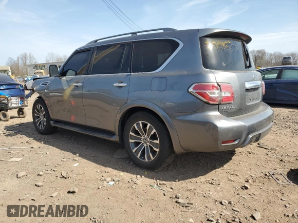 2020 Nissan Armada SL with VIN JN8AY2ND9L9108495, listed as a Copart auction lot 48424105 with 84,392 mi miles and Salvage Title. Bid and sale history available at carsss.com. Image 2.