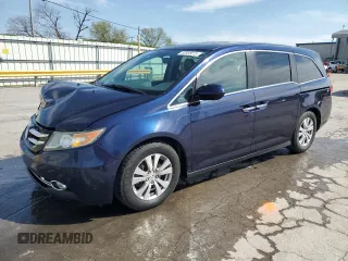 2014 Honda Odyssey EX-L with VIN 5FNRL5H65EB002081, listed as a Copart auction lot 53695675 with 138,769 mi miles and Salvage Title. Bid and sale history available at carsss.com. Image 1.