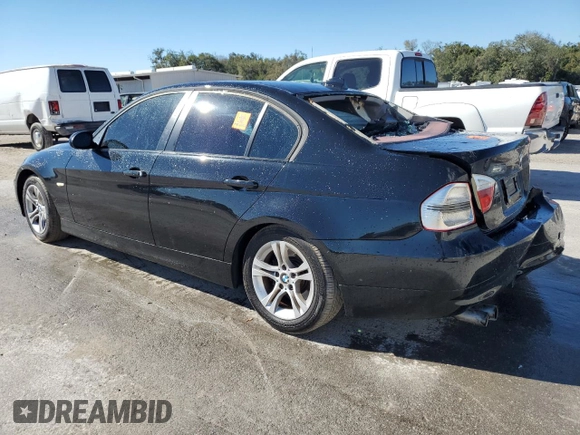 2008 BMW 3 Series 328i with VIN WBAVA33528KX85551, listed as a Copart auction lot 82986724 with 177,234 mi miles and Salvage title. Bid and sale history available at DreamBid. Image 2.