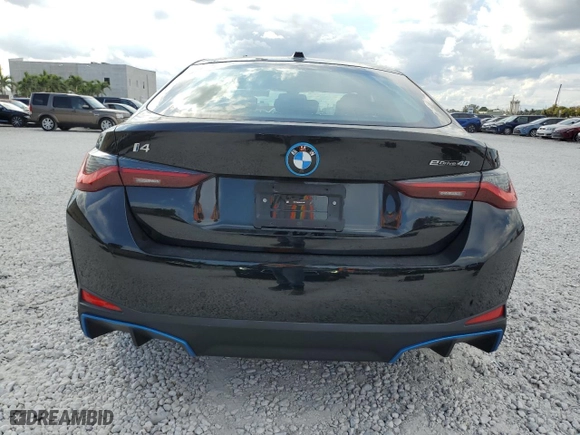 2023 BMW i4 eDrive40 with VIN WBY73AW00PFR11955, listed as a Copart auction lot 45920305 with 16,392 mi miles and Salvage Title. Bid and sale history available at carsss.com. Image 6.