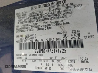 2010 Ford Mustang V6 с VIN 1ZVBP8EN7A5171725, выставлен на аукционе IAAI как лот 42391324 с пробегом 202 671 миль миль и . История ставок и продаж доступна на DreamBid. Изображение 9.