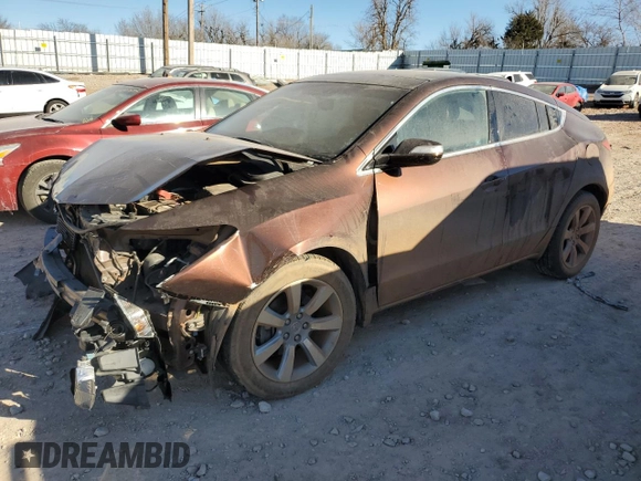 2010 Acura ZDX Tech Pkg with VIN 2HNYB1H41AH500413, listed as a Copart auction lot 45957475 with 113,207 mi miles and Salvage Title. Bid and sale history available at carsss.com. Image 1.