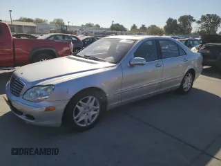 2003 Mercedes-Benz S-Class 4.3L with VIN WDBNG70J73A353125, listed as a Copart auction lot 73850844 with 142,282 mi miles and Clean Title. Bid and sale history available at carsss.com. Image 1.