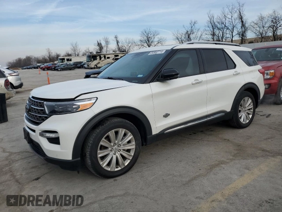 2022 Ford Explorer King Ranch with VIN 1FM5K7LC1NGA03532, listed as a Copart auction lot 84902714 with 43,030 mi miles and Salvage Title. Bid and sale history available at carsss.com. Image 1.