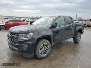 2021 Chevrolet Colorado 4WD Work Truck with VIN 1GCGTBEN0M1102002, listed as a Copart auction lot 49917105 with 57,478 mi miles and Salvage Title. Bid and sale history available at carsss.com. Image 1.