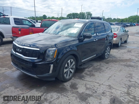 2022 Kia Telluride S with VIN 5XYP6DHCXNG307597, listed as a IAAI auction lot 42443135 with 46,356 mi miles and . Bid and sale history available at DreamBid. Image 16.