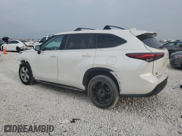 2020 Toyota Highlander LE with VIN 5TDZZRAHXLS027648, listed as a Copart auction lot 53491155 with 92,710 mi miles and Salvage title. Bid and sale history available at DreamBid. Image 2.