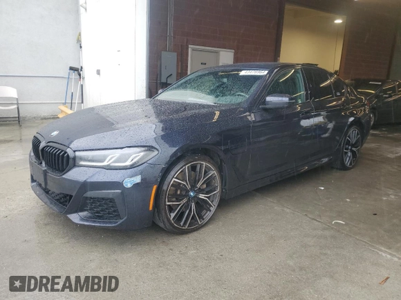 2021 BMW 5 Series 530e with VIN WBA13AG05MCF71463, listed as a Copart auction lot 43476964 with 79,336 mi miles and . Bid and sale history available at carsss.com. Image 1.