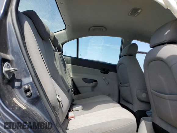 2008 Hyundai Accent GLS with VIN KMHCN46C98U243362, listed as a Copart auction lot 53572565 with 192,980 mi miles and Salvage title. Bid and sale history available at DreamBid. Image 10.