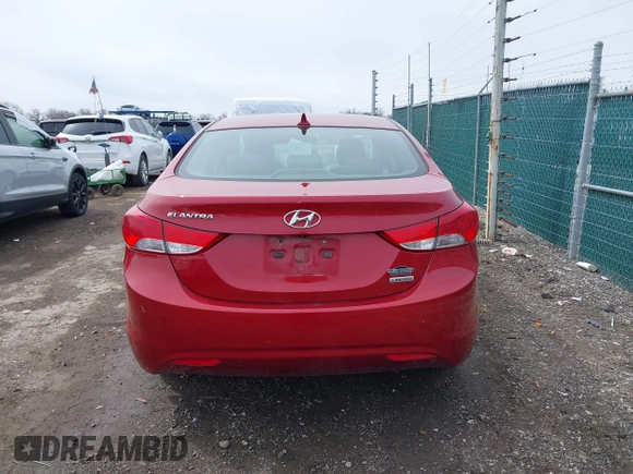 2012 Hyundai Elantra Limited with VIN KMHDH4AE6CU368302, listed as a IAAI auction lot 41867352 with 114,548 mi miles. Bid and sale history available at carsss.com. Image 16.