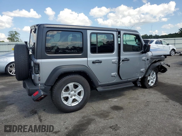 2021 Jeep Wrangler Unlimited Sport S z VIN 1C4HJXDN3MW637613, wystawiony jako Copart lot #63223055 z przebiegiem 66 380 mil mil oraz Szkoda całkowita • Salvage title. Historia ofert i sprzedaży dostępna na DreamBid. Obrazek 3.