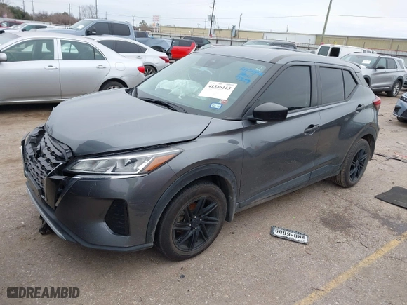 2022 Nissan Kicks S with VIN 3N1CP5BVXNL497389, listed as a IAAI auction lot 41546115 with 56,056 mi miles. Bid and sale history available at carsss.com. Image 16.