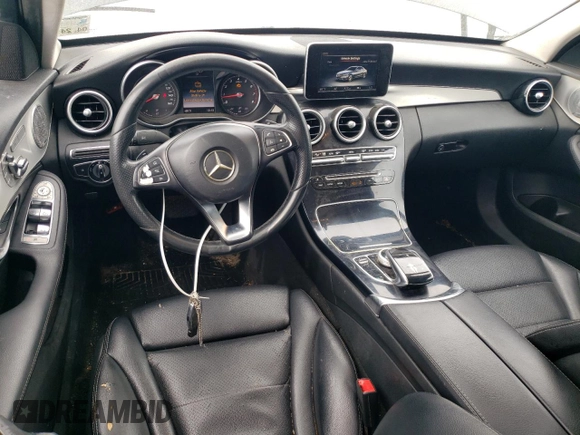 2015 Mercedes-Benz C 300 with VIN 55SWF4JB9FU082657, listed as a Copart auction lot 55466575 with 109,254 mi miles and Salvage Title. Bid and sale history available at DreamBid. Image 8.