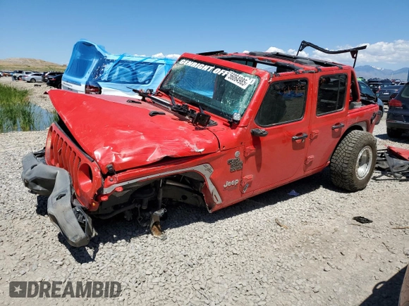 2018 Jeep Wrangler Unlimited Sport S with VIN 1C4HJXDG8JW132700, listed as a Copart auction lot 56064985 with Not provided miles and Salvage title. Bid and sale history available at DreamBid. Image 1.