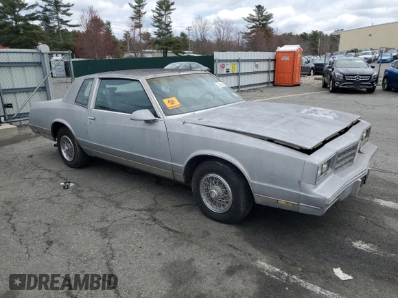 1986 Chevrolet Monte Carlo Sport SS с VIN 1G1GZ37H0GR172416, выставлен на аукционе Copart как лот 52832965 с пробегом 53 644 миль миль и Чистый • Clean title. История ставок и продаж доступна на DreamBid. Изображение 4.