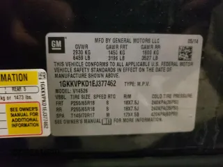2014 GMC Acadia SLE with VIN 1GKKVPKD1EJ377462, listed as a Copart auction lot 48608405 with 113,731 mi miles and Salvage Title. Bid and sale history available at carsss.com. Image 13.