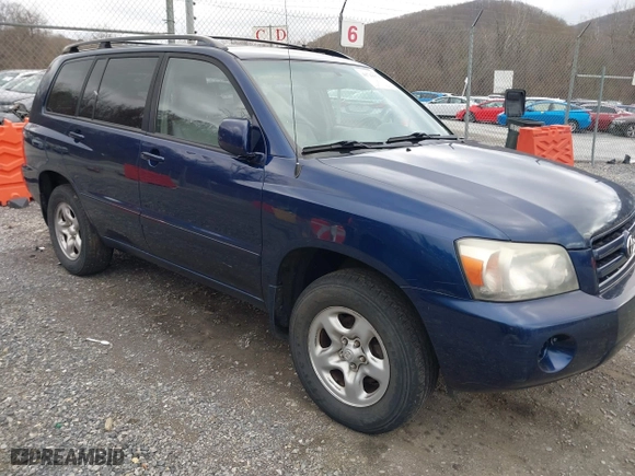 2004 Toyota Highlander with VIN JTEHD21A140028630, listed as a IAAI auction lot 41749976 with 159,487 mi miles. Bid and sale history available at carsss.com. Image 1.