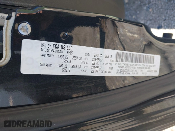 2016 Dodge Grand Caravan SXT with VIN 2C4RDGCG2GR118242, listed as a IAAI auction lot 41981178 with 150,586 mi miles and . Bid and sale history available at DreamBid. Image 9.