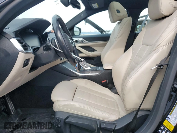 2022 BMW 4 Series M440i xDrive with VIN WBA13AW01NFL97602, listed as a Copart auction lot 43349585 with 46,123 mi miles and Salvage title. Bid and sale history available at DreamBid. Image 7.