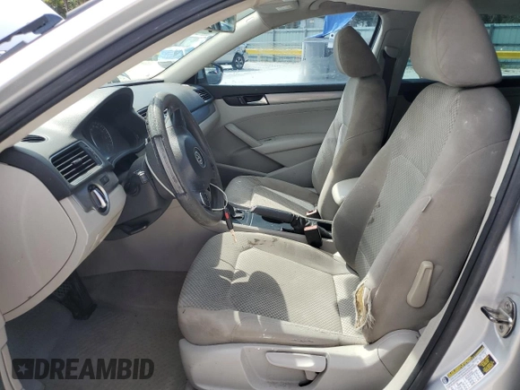 2012 Volkswagen Passat S with VIN 1VWAP7A37CC033613, listed as a Copart auction lot 63634505 with 398,735 mi miles and Salvage title. Bid and sale history available at DreamBid. Image 7.