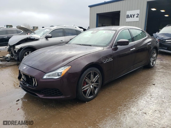 2018 Maserati Quattroporte S Q4 with VIN ZAM56YRA8J1304862, listed as a Copart auction lot 84832764 with 57,738 mi miles and Salvage Title. Bid and sale history available at carsss.com. Image 1.