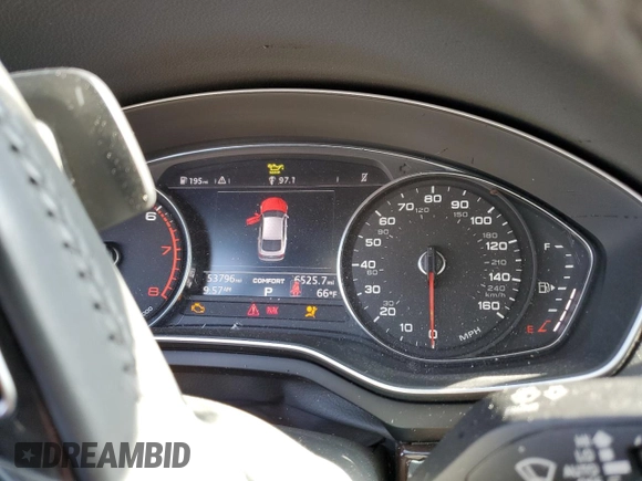 2019 Audi A5 Sportback Premium with VIN WAUANCF51KA064214, listed as a Copart auction lot 46575634 with 53,796 mi miles. Bid and sale history available at carsss.com. Image 9.