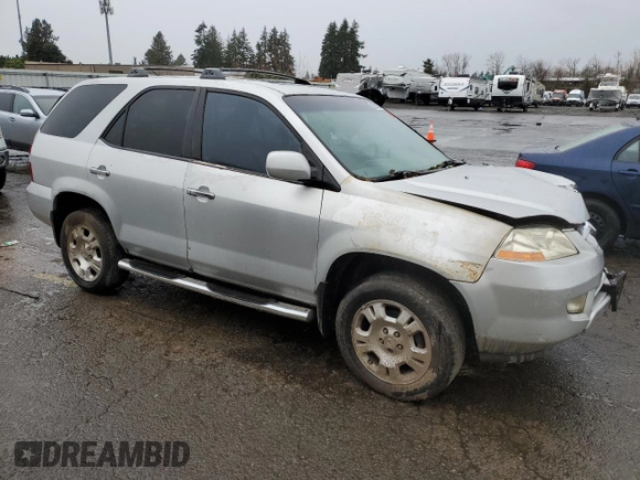 2001 Acura MDX with VIN 2HNYD18291H529036, listed as a Copart auction lot 86724214 with 0 mi miles and Salvage Title. Bid and sale history available at carsss.com. Image 4.